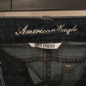 American Eagle Blue Destroyed Skinny Jegging